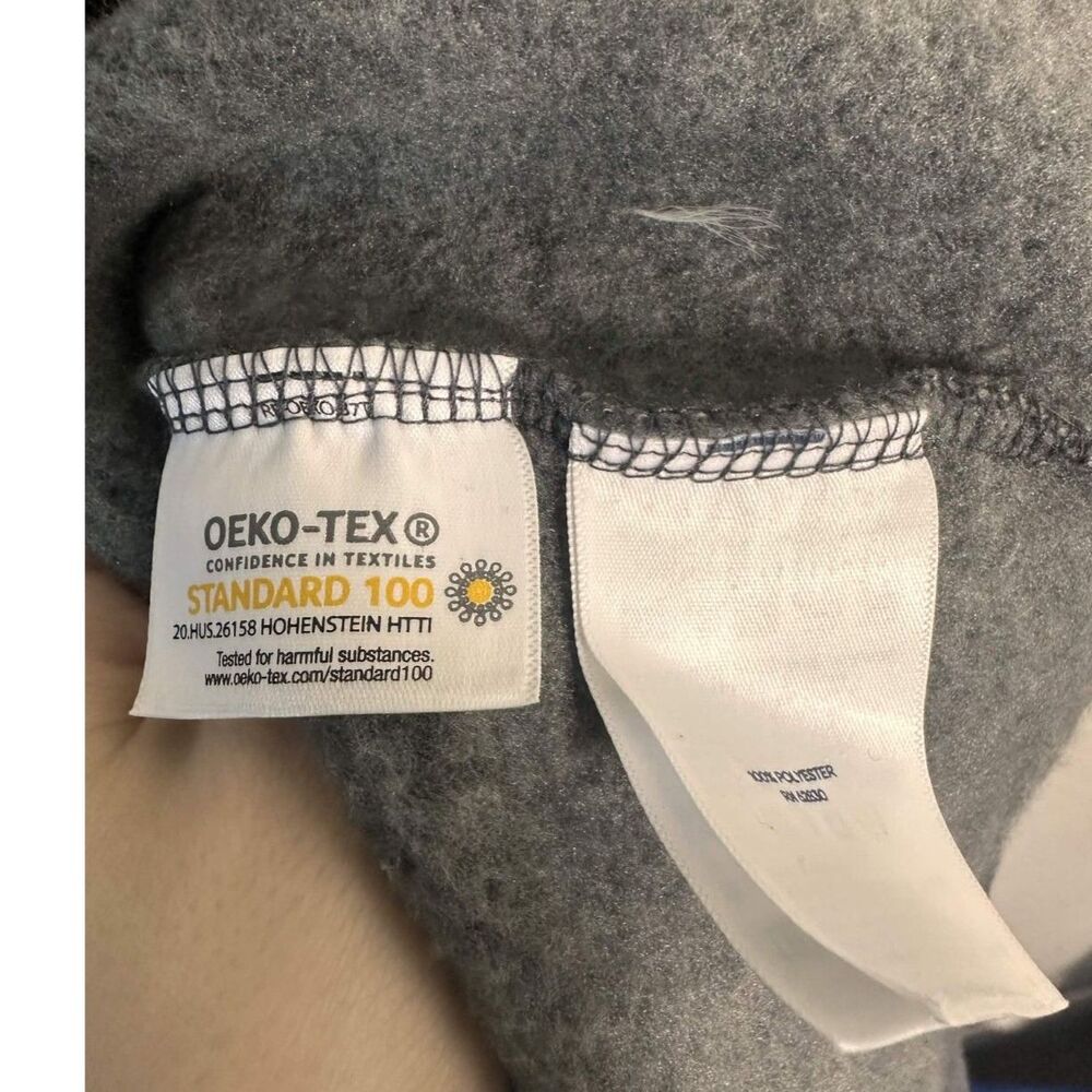 Lands End Fleece Cowl Neck Tunic Sweatshirt Womens Petite XL Grey Melange Cozy - Picture 7 of 7